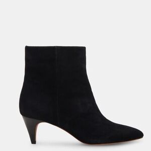 Dolce Vita Black Suede Pointed Toe Ankle Booties